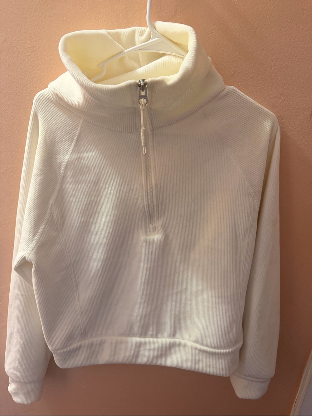 Kyodan Cream Half-Zip Funnel Neck Pullover Quarter zip